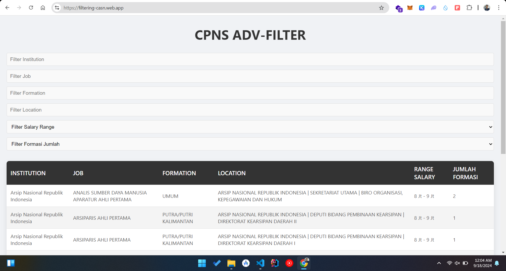 Filtering CASN Data